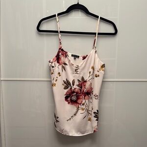 Dynamite Cream and Red Fitted Camisole